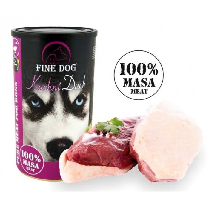 Fine Dog консерва с мясом утки для собак 100% мяса 200г