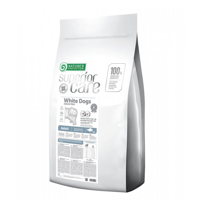 Nature's Protection Superior Care White Dogs Grain Free Adult Small and Mini Breeds з білим забарвленням 17 кг