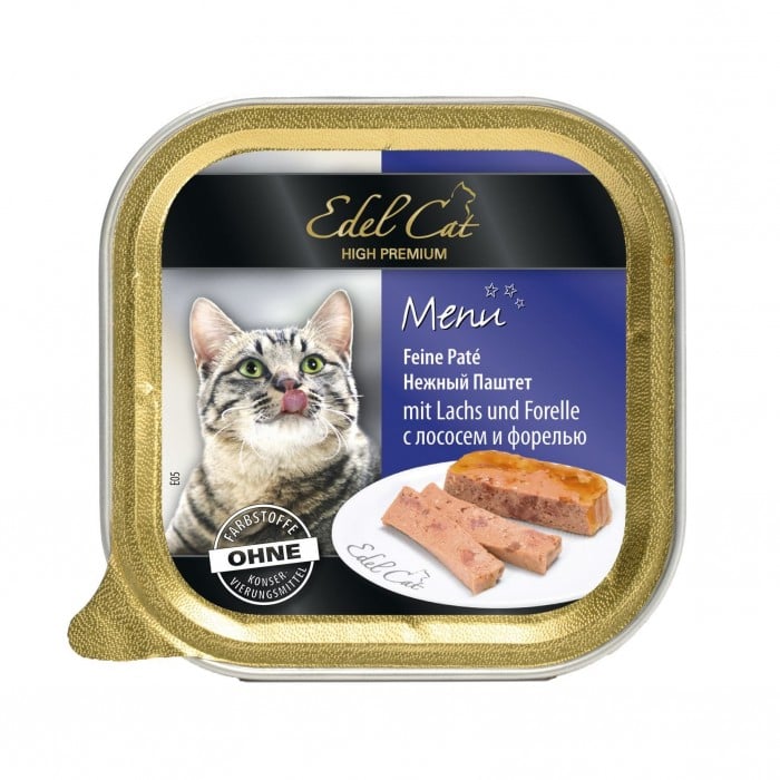 Edel Cat Паштет с лососем и форелью для кошек 100g