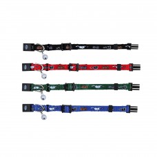 Trixie нейлоновый ошейник для котят с рисунком и колокольчиком  4-х цветов