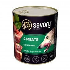 Savory Dog Gourmand 4 вида мяса 800g