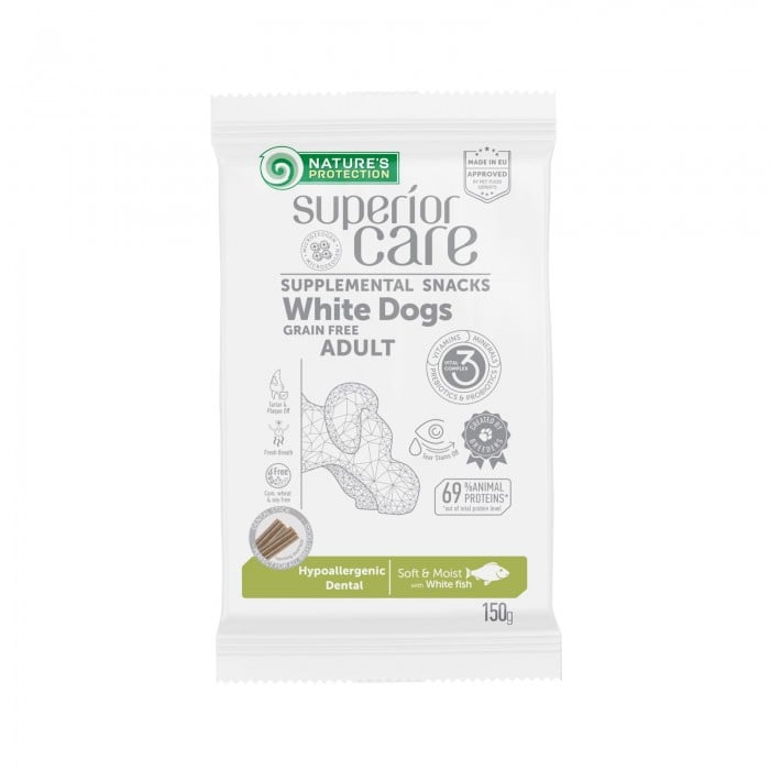Nature's Protection Superior Care White Dogs Hypoallergenic & Dental Care для собак с белым окрасом 150 г*6шт.