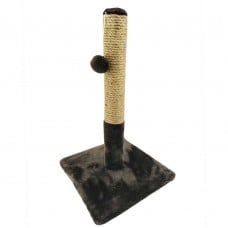 Пухнастики кігтеточка для котів стовпчик на підставці (джут) шоколад 30×55 см