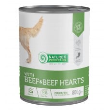 Nature's Protection with Beef & Beef Hearts влажный корм для собак с говядиной и говяжьим сердцем 800 г*6шт.