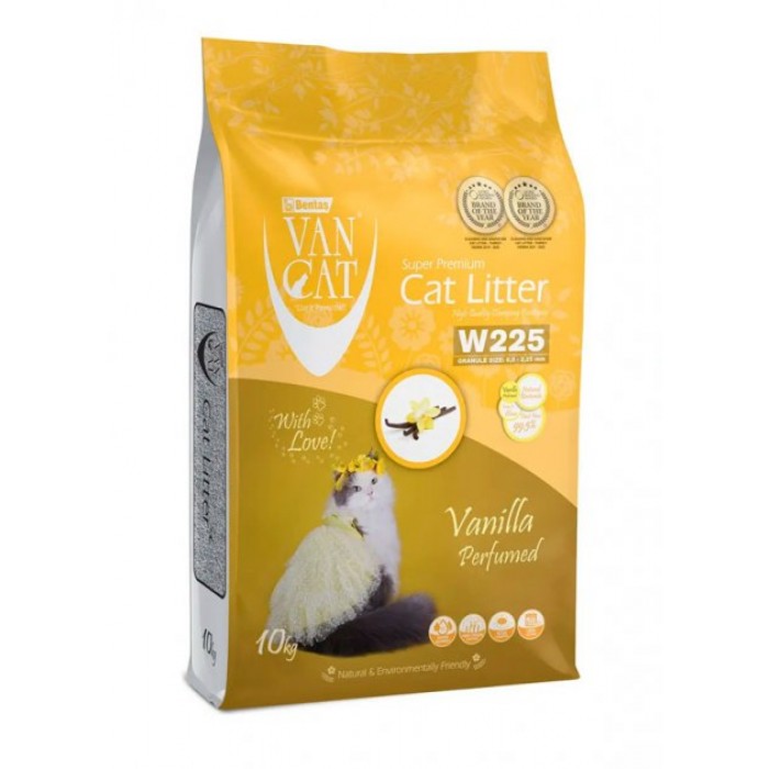 VanCat Vanilla бентонитовый наполнитель для котов с ароматом ванили 10 кг