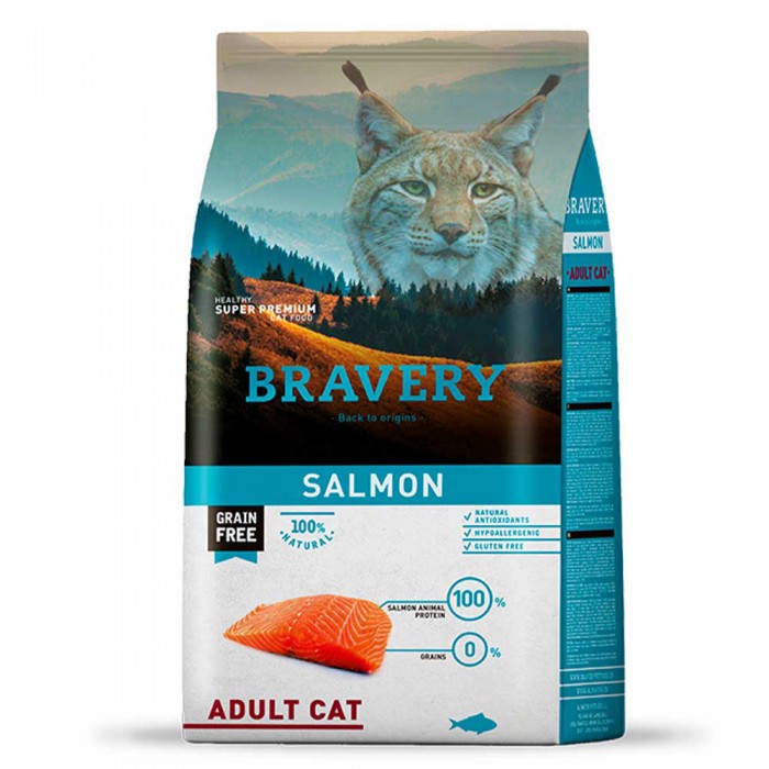 Bravery Salmon Adult Cat сухой корм для кошек с лососем 0,6 кг