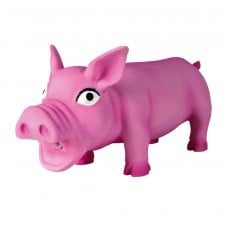Trixie игрушка для собак поросенок хрюкающий с пищалкой 32 см