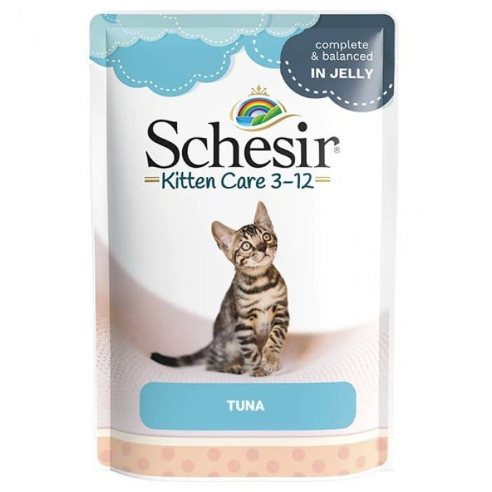 Schesir Kitten Care Tuna вологий корм для кошенят з тунцем в желе 85 г