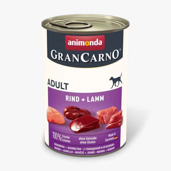 Animonda GranCarno Adult Beef + Lamb влажный корм с говядиной и ягненком для собак 400 г