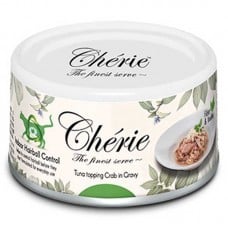 Cherie Hairball Control Tuna & Crab влажный корм с тунцом и крабом для котов в соусе 80г