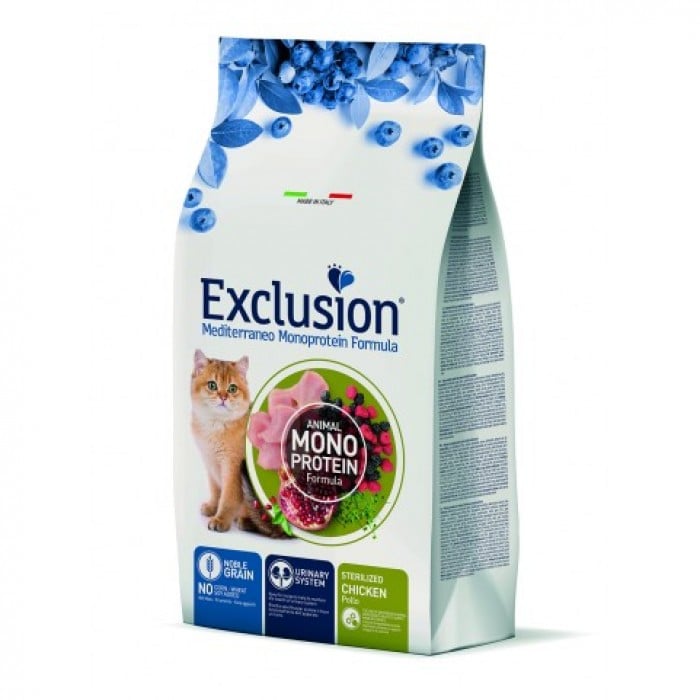 Exclusion Noble Grain Cat Sterilized Chicken сухий корм для стерилізованих котів із м’ясом курки 0,3 кг