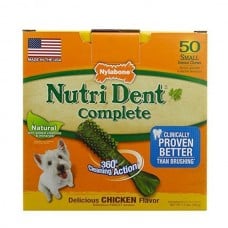 Nylabone Nutri Dent Chicken Small лакомство со вкусом курицы для собак малых пород 50шт/уп (7см)