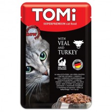 TOMI SUPERPREMIUM VEAL TURKEY влажный корм для котов с индейкой и телятиной в соусе 100г*20шт