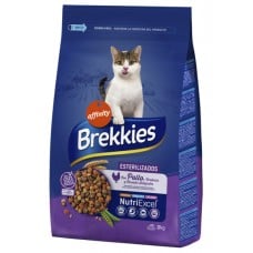 Brekkies Cat Sterilized сухой корм для взрослых стерилизованных котов с курицей 3 кг