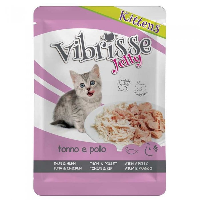 Vibrisse Jelly влажный корм для котят с тунцом и курицей в желе 70 г