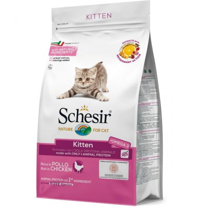 SCHESIR CAT KITTEN сухий корм для кошенят з куркою 1,5 кг