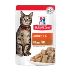 Hill's Science Plan Adult влажный корм для кошек с индейкой 85 г*12 шт