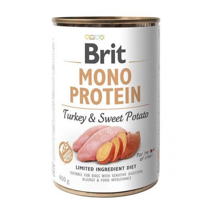 Brit Mono Protein Dog с индейкой и бататом 400 g