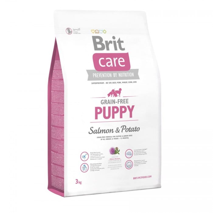 Brit Care GF Puppy Salmon and Potato сухий корм для цуценят всіх порід з лососем та картоплею 3 кг