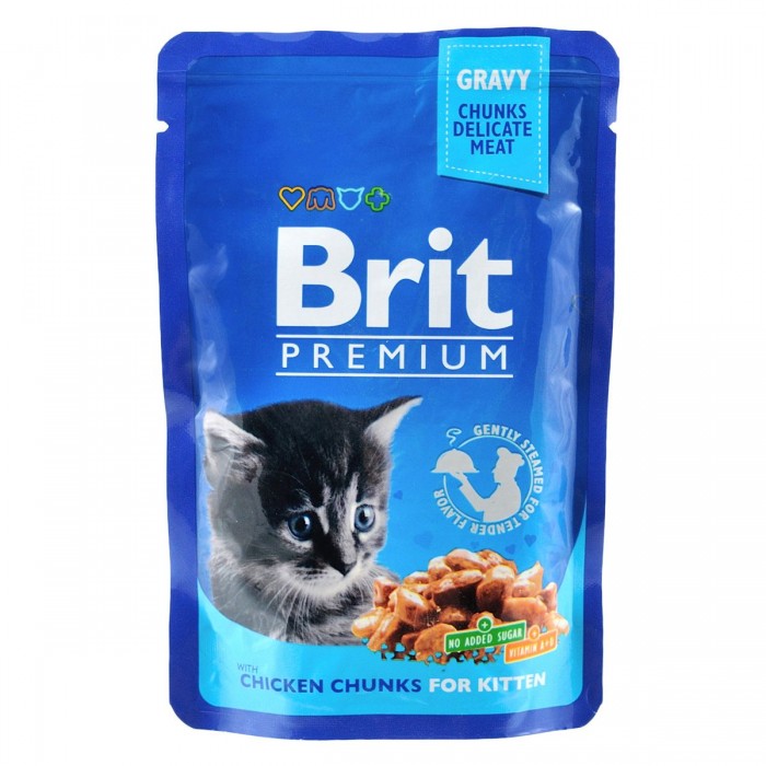 Brit Premium Cat pouch курка для кошенят 100г*24шт