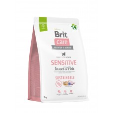 Brit Care Dog Sustainable Sensitive корм для собак с чувствительным пищеварением с рыбой и насекомыми 3 кг