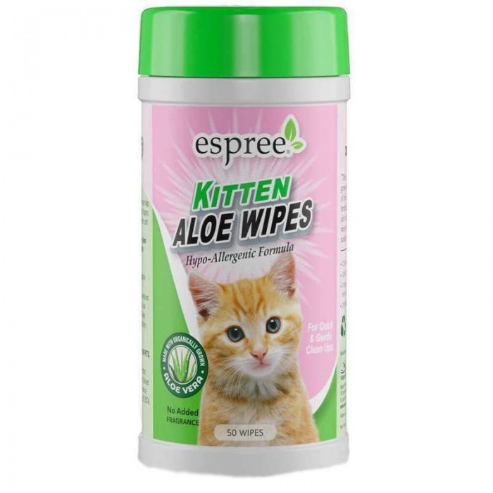 Espree Kitten Wipes влажные салфетки для ухода за котятами 50 шт