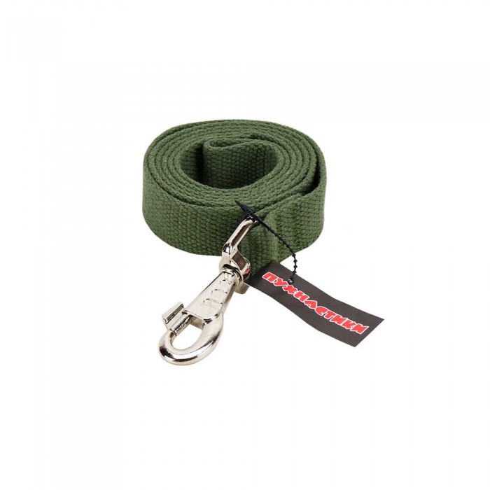 Пухнастики брезентовый поводок для собак L (зеленый) 1,2 м