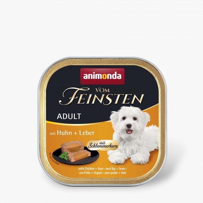 Animonda Vom Feinsten Adult with Chicken + liver вологий корм з куркою і печінкою для собак 150 г