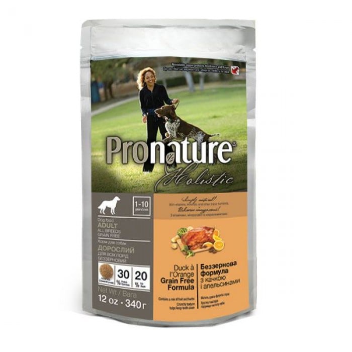 Pronature Holistic Dog Duck & Orange сухий корм для собак з качкою та апельсинами 0,34 кг