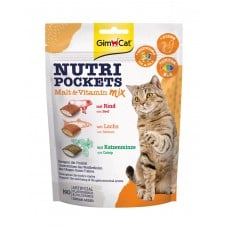 GimCat Nutri Pockets Malt & Vitamin Mix - микс подушечек для кошек 150г