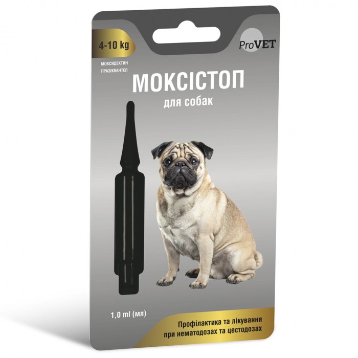 ProVET Моксистоп капли антигельминтные для собак от 4 до 10 кг (1 мл)