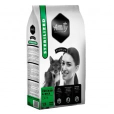Amity Sterilized Chicken & Rice сухой корм для стерилизованных кошек с курицей и рисом 1,5 кг