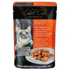 Edel Cat Кусочки с птицей и кроликом в желе для кошек, пауч 100g