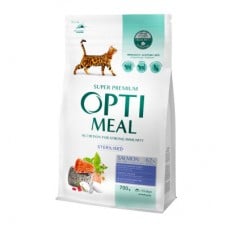 Optimeal Adult Cat Sterilised Salmon сухий корм для котів з лососем 0,7 кг