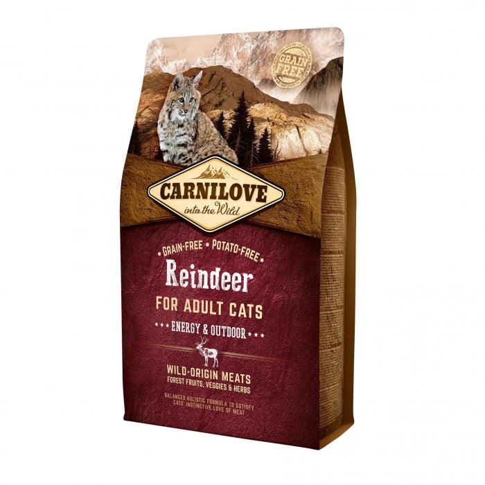 Carnilove Cat Energy and Outdoor з олениною та кабаном для активних котів 2 kg