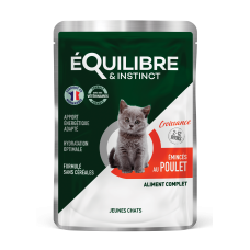 Equilibre & Instinct влажный корм для котят рагу в соусе с курицей 85г*12 шт