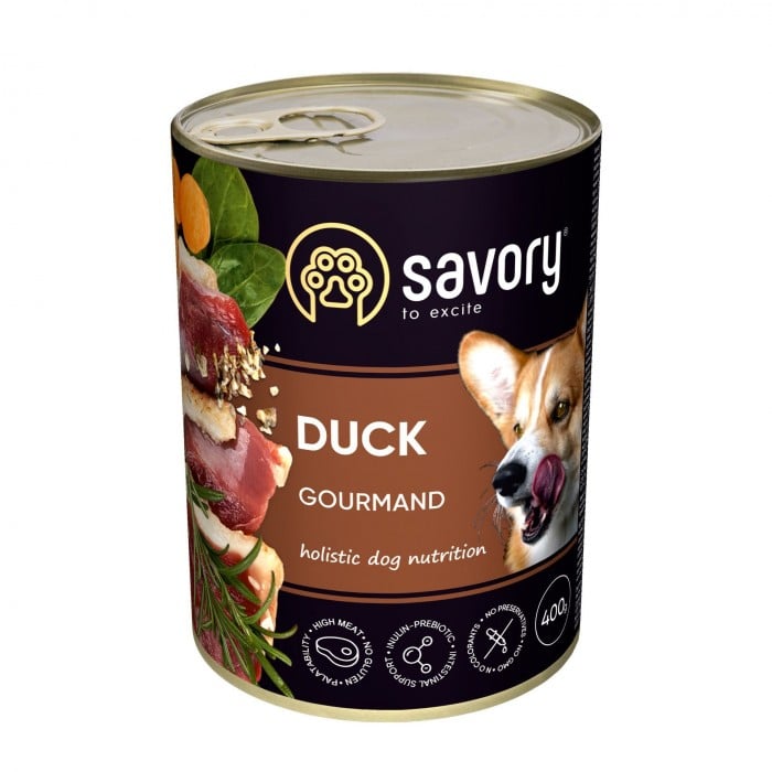 Savory Dog Gourmand утка 400g