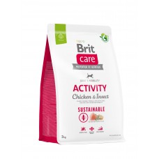 Brit Care Dog Sustainable Activity корм для собак с повышенной активностью с курицей и насекомыми 3 кг