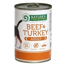 Nature's Protection Adult Beef & Turkey влажный корм для собак с говядиной и индейкой 400 г*6шт.