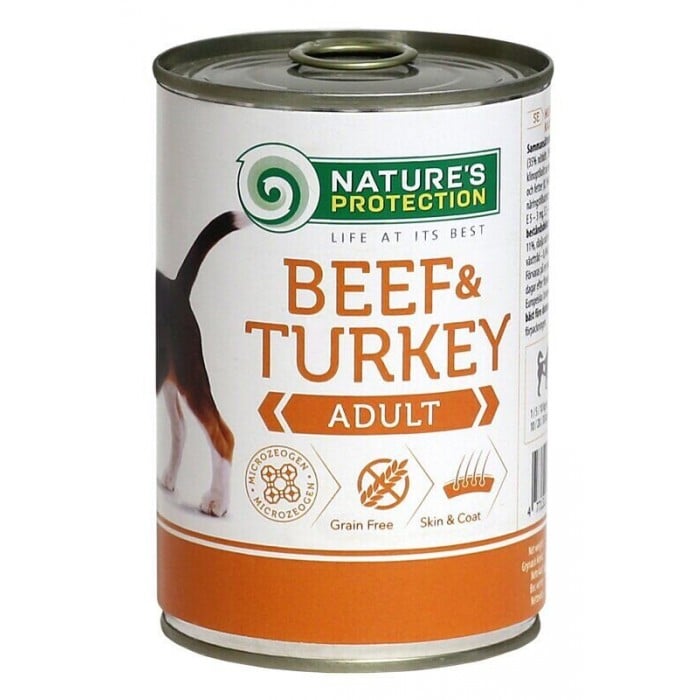 Nature's Protection Adult Beef & Turkey влажный корм для собак с говядиной и индейкой 400 г*6шт.