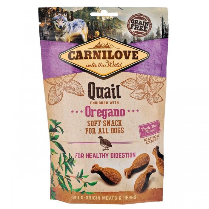 Лакомства Carnilove Dog Semi Moist с перепелкой и орегано для взрослых собак 200g