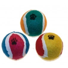 Croci игрушка для кошек "Теннисный мячик с лапкой" (в ассортименте)