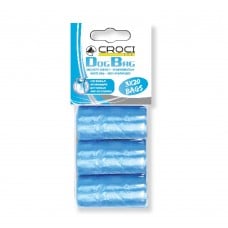 Croci Dog Bag пакеты с ручками для уборки за собаками (голубые) 3 рулона х 20 шт.