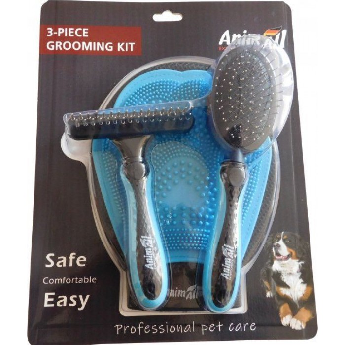 AnimAll набір для грумінгу 3в1 (блакитний)