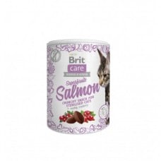 Brit Care Cat Snack Superfruits Salmon лакомства с лососем, шиповником и клюквой для котов 100 г