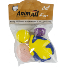AnimAll Fun Cat VP056 набір м'ячиків з рибкою для котів  4 шт (в асортименті)
