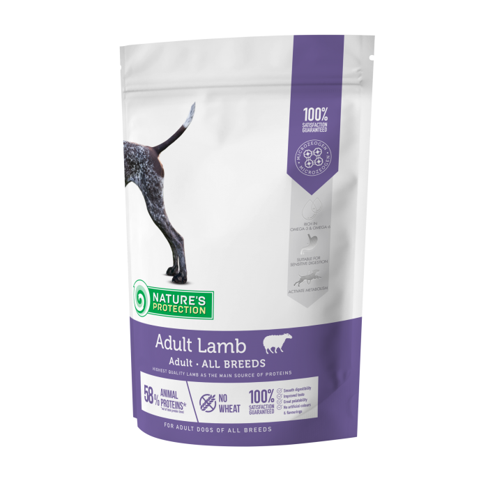 Nature's Protection Adult Lamb All Breeds сухой корм с ягнёнком для взрослых собак всех пород 12 кг