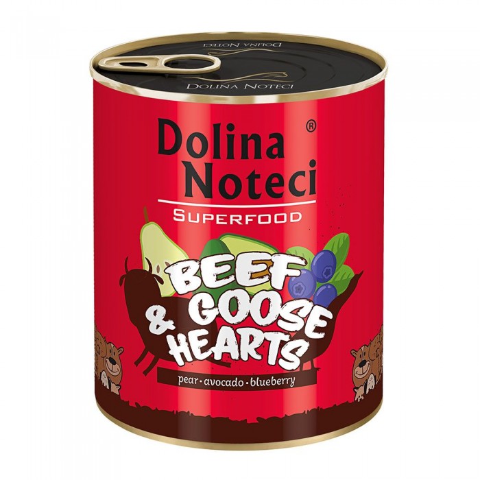 Dolina Noteci Superfood для cобак с говяжьими и гусиными сердцами 800 г