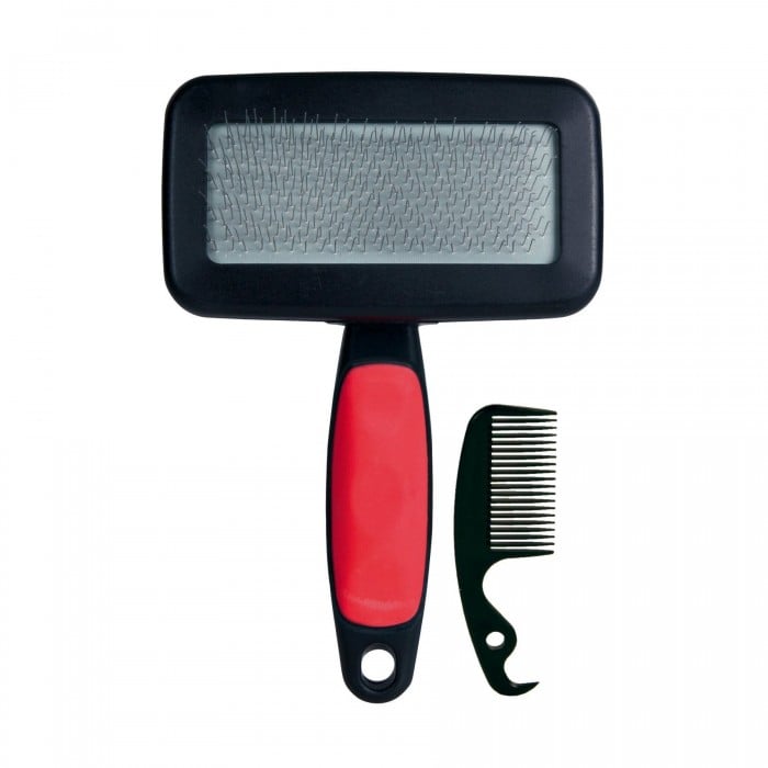 Trixie пуходерка + гребінець для догляду за шерстю та підшерстком котів і собак різних порід 10х13см