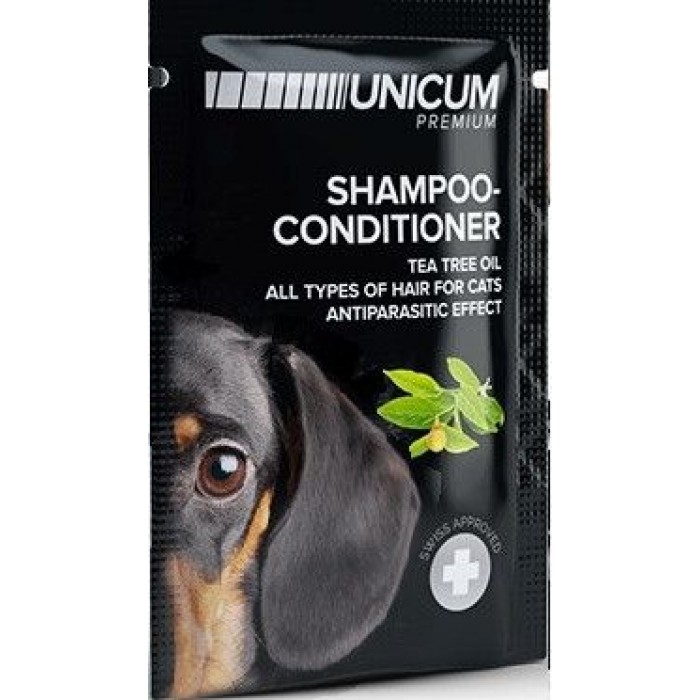 UNICUM шампунь-кондиционер для собак с маслом чайного дерева 15 мл (саше) 